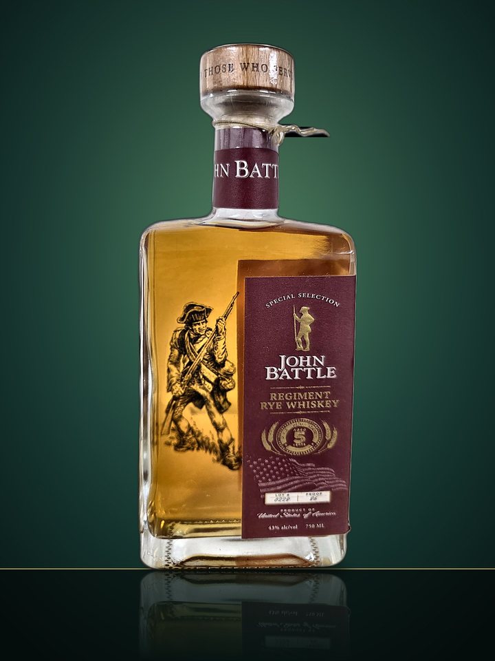 John Battle · Special Selection Regiment Rye Whiskey · Aged 5 Years